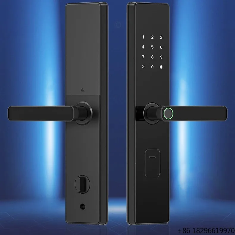 Lock Fett Homestay Apartment Aluminum Alloy Smart Door Lock Wood Door WiFi Cloud Remote Fingerprint Sensor NFC Card Password