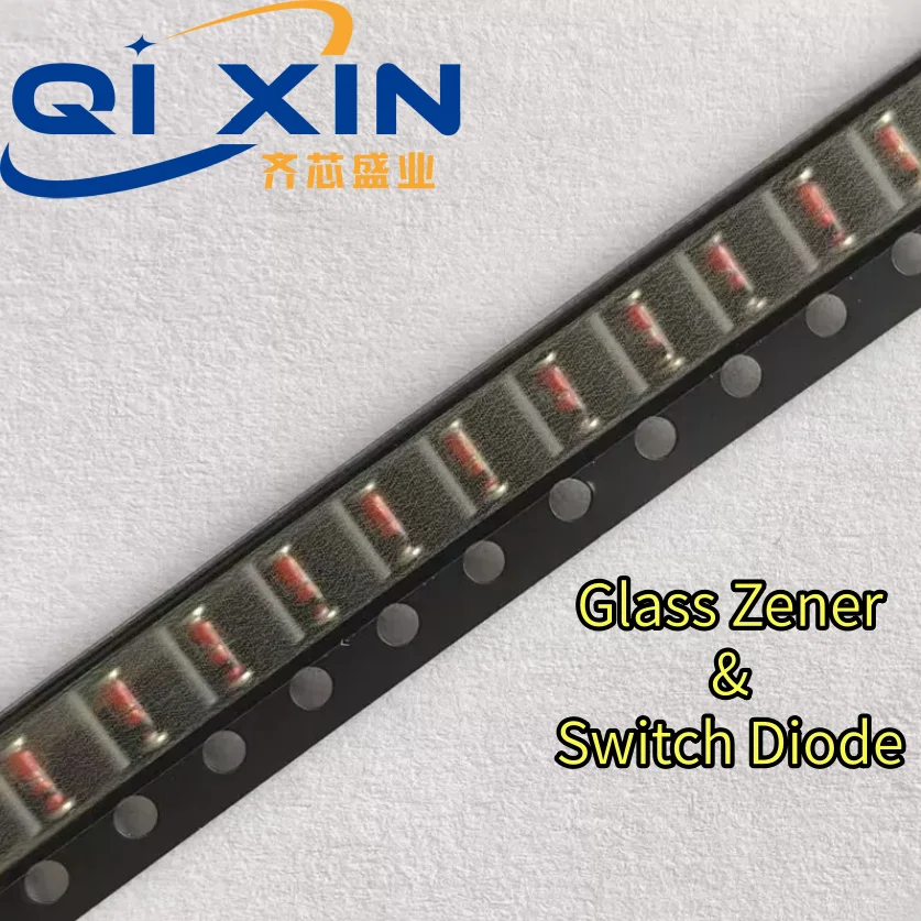 LL34 DO-34 Cylindrical Glass Switch Diode Zener Diode LL4148 LL60 2.4V 3.3V 5.1V 6.8V 20V 62V Voltage Regulator Diode