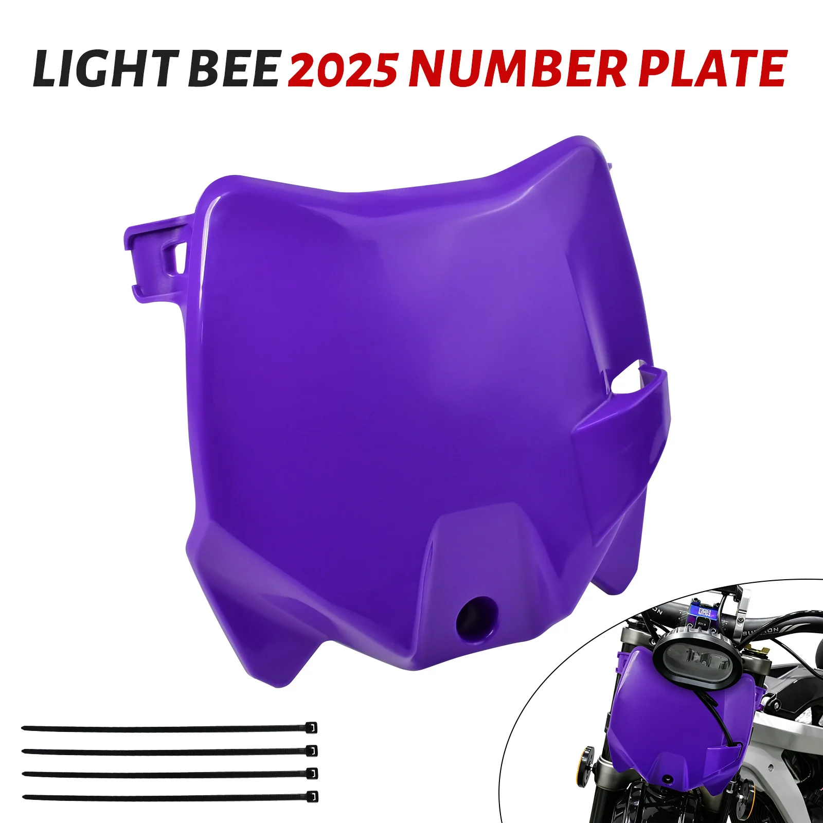 for Surron Light Bee S X Talaria Sting Electric Dirt Bike Upgrade Number Plate Front License Plate Cover Motorcycles Accessories