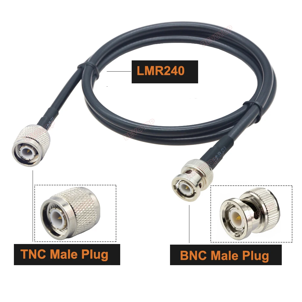LMR240 Cable BNC Male to TNC Male Plug Connector Cable LMR-240 50-4 Low Loss 50 ohm RF Coaxial Pigtail Jumper Extension Cord
