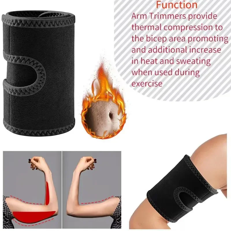 1 Pair Sweat Sauna Arm Band Women Elastic Compression Arm Shaping Sleeves Anti Cellulite Arm Shapers Sport Heating Kit 배살