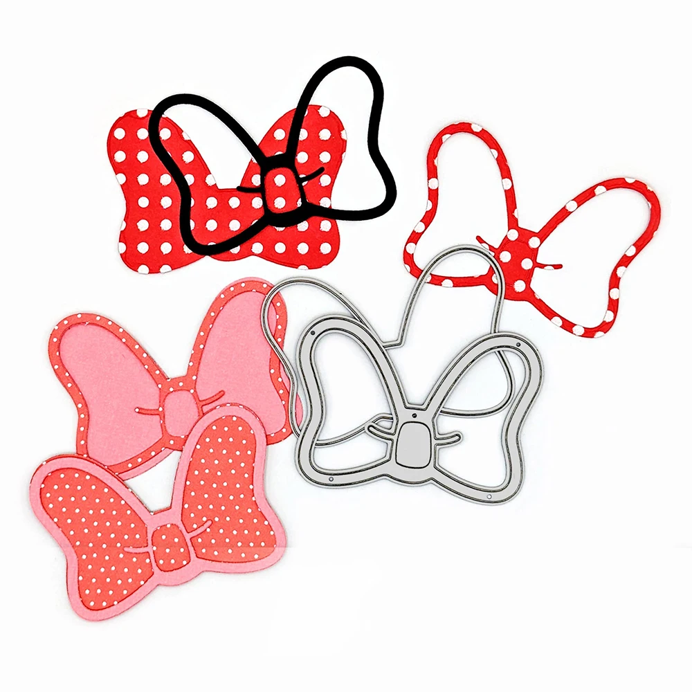 Shaker Bow Set Cutting Dies Disney Diecut for DIY Scrapbooking Album Decorative Paper Cards Crafts Making New 2023 Knife Mold