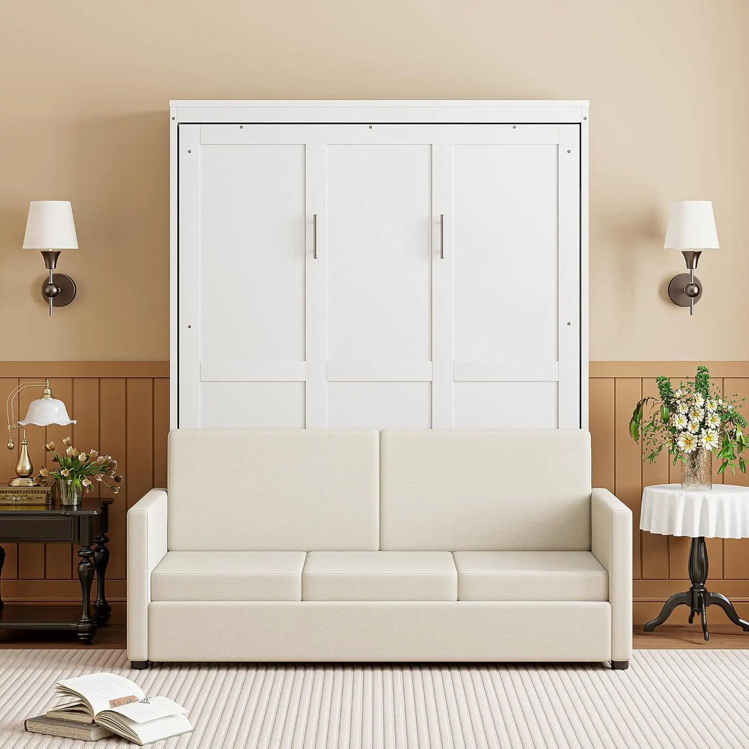 Full Size Murphy Bed Wall with Cushion Multi-Function Murphy with Sofa Murphy Chest Can Be Folded Into A Cabinet