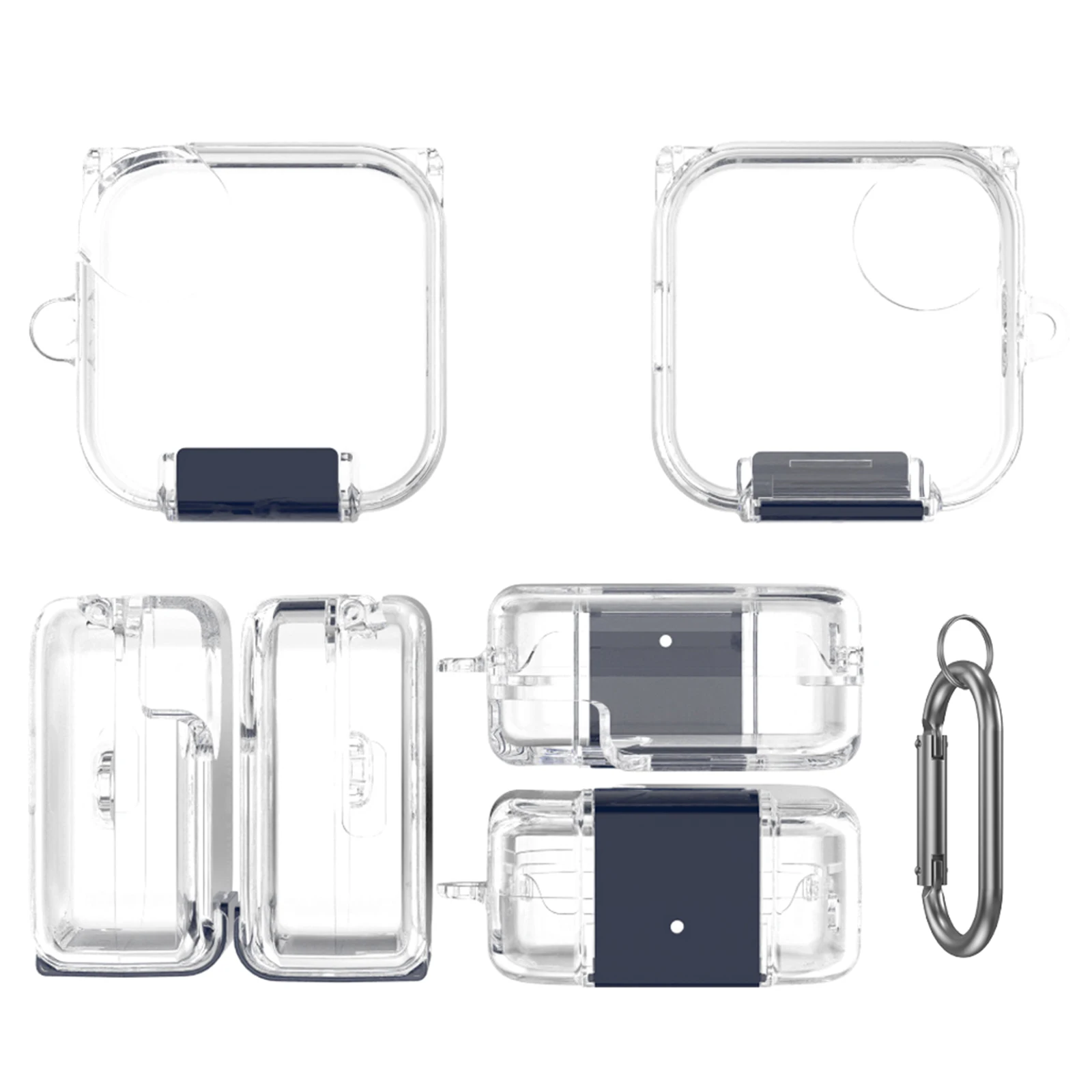 

For CMF Buds Pro 2/2 Plus Headphones Case Anti-Scratch TPU Protective Cover with Carabiner Earphones Full Protections Housing