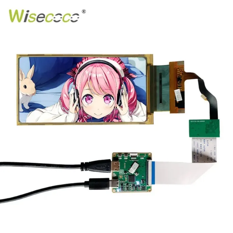 Wisecoco Bendable Flexible OLED 6 Inch 2880*1440 AMOLED Display Screen MIPI USB C Driver Board Rollable LCD Panel OLED