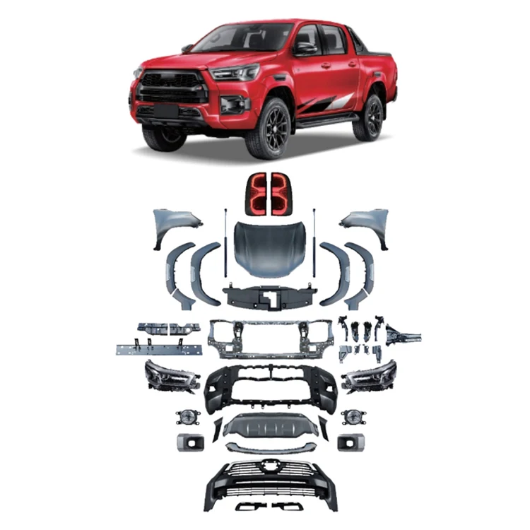 

Комплект кузова для бездорожья-пикапа 2012 Hilux Toyota-2021 Обновленный комплект кузова Автомобильные аксессуары