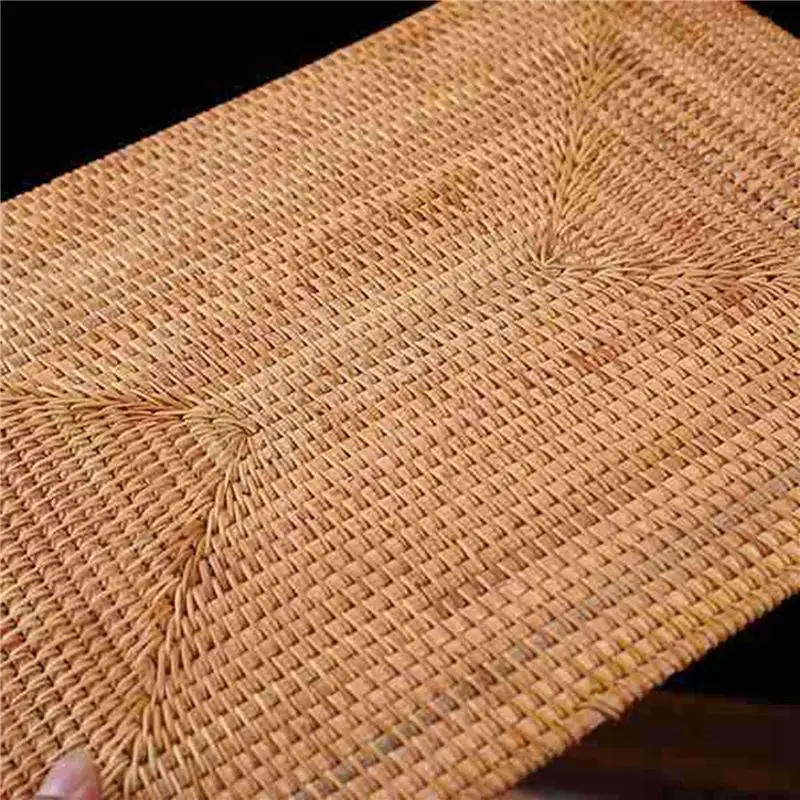 ABWZ-4X Table Mats Non Slip Rattan Placemats Dining Table Heat Resistant Woven Placemats Heat Resistant Mats For Dinner Table
