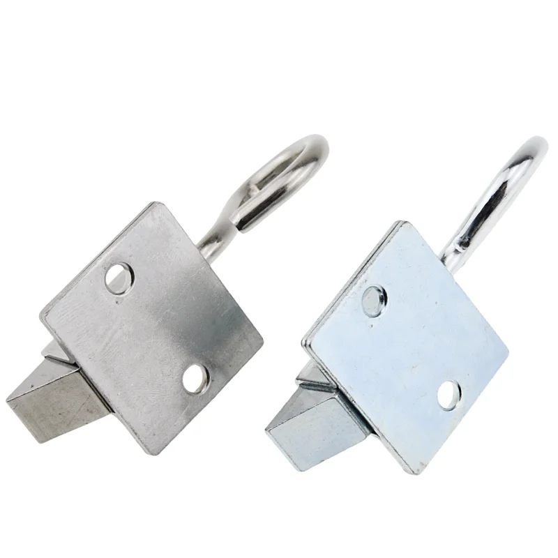 Window Gate Security Pull Ring Spring Bounce Door Bolt Anti-theft Latch Lock Carbon Steel Retractable Hasp Industrial Hardware