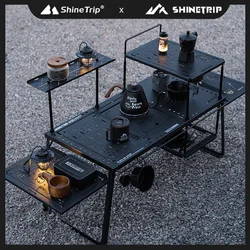 ShineTrip-Camping IGT Modular Free Standing Table, Portable BBQ Table, Folding Aluminium Camping Table Set, Outdoor 05 Series