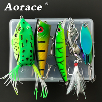5pcs Minnow Popper soft Fishing Lure Set Wobblers For Pike Trolling Tackle Hard Bait Fake Crazy Bionic Artificial Baits Kit Sea