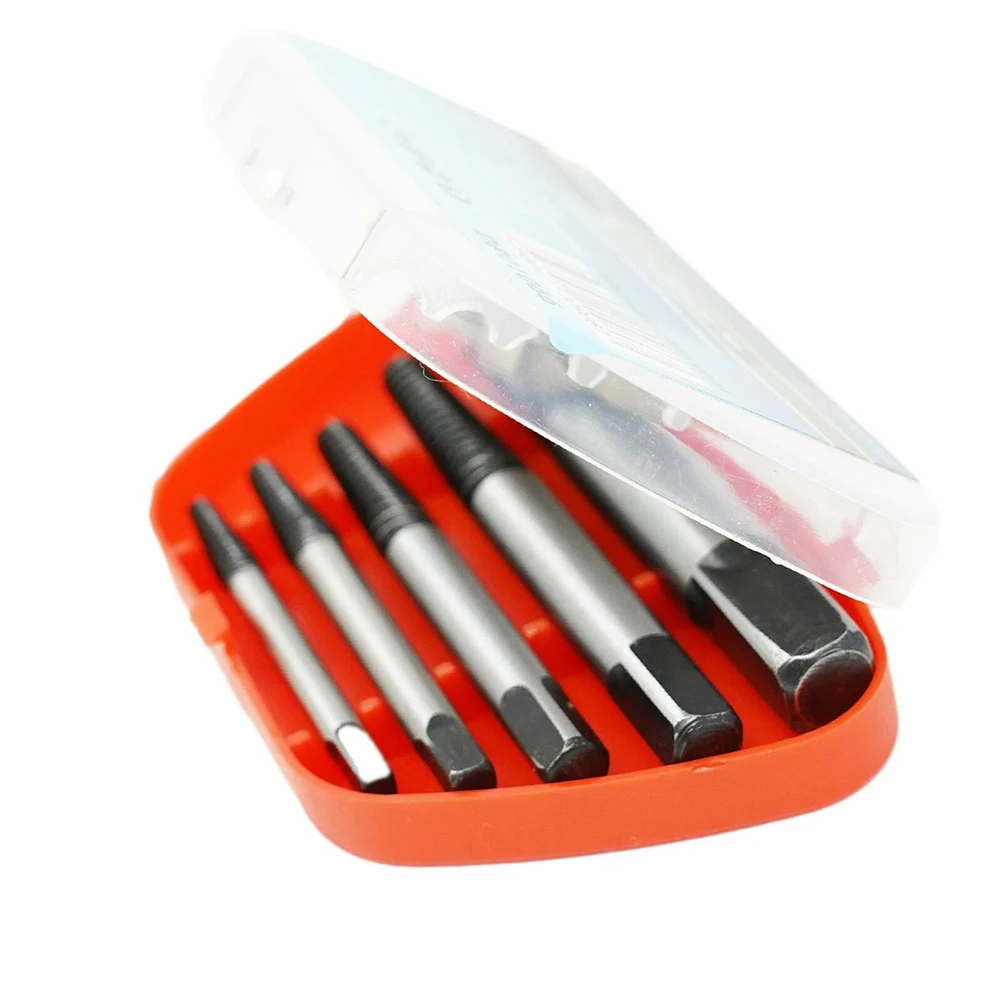 

5 шт., набор направляющих для центральных сверл для извлечения винтов, набор сверл для извлечения сломанной поврежденной отвертки из углеродистой стали