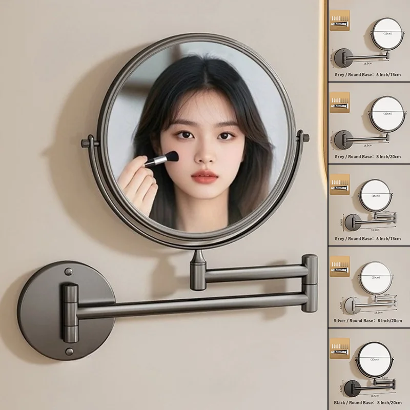 

6/8Inch Bathroom Accessories Makeup Mirror Bath Mirror Antique Bronze Wall Mounted Magnifier Bathroom Mirrors Bathroom