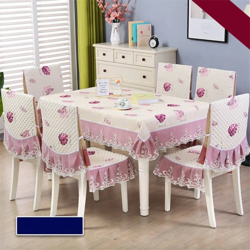 Luxury Dining Tablecloth for Home Decoration, New Elegant Table Cloth with Chair Covers Chair Cushion Set 1/2pc Toalha De Mesa