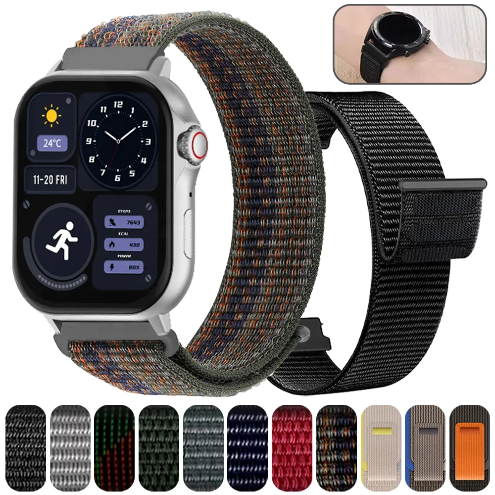 Correa de nailon para COLMI P82 P81 P71 V76 V73 V68 M42 Sport 22mm para COLMI i28 Ultra P73 C80 I31 P76 reemplazar pulsera de 20mm