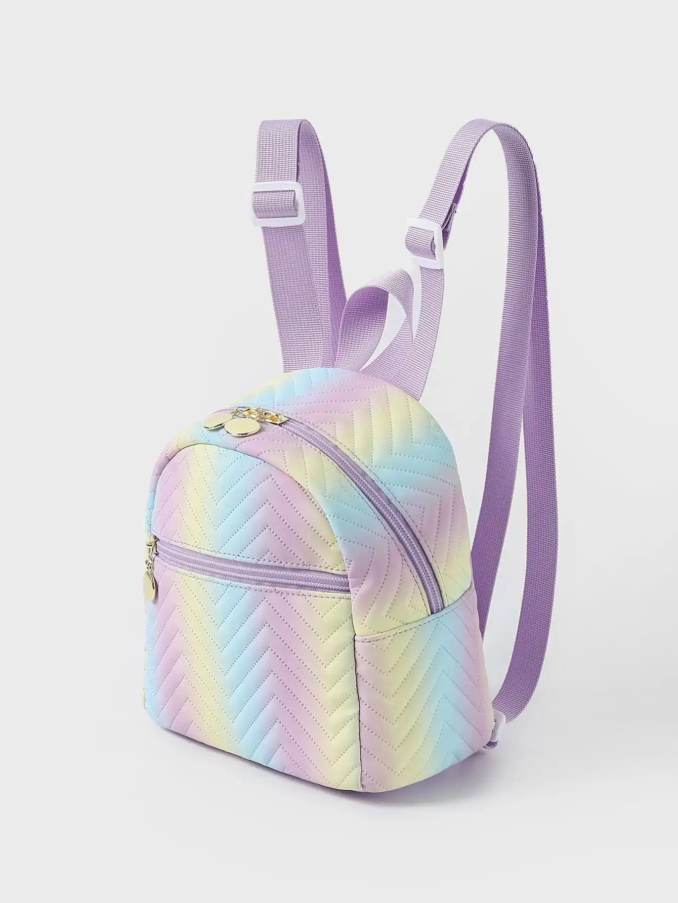 Kids Ombre Chevron Embossed Classic Backpack For Girls