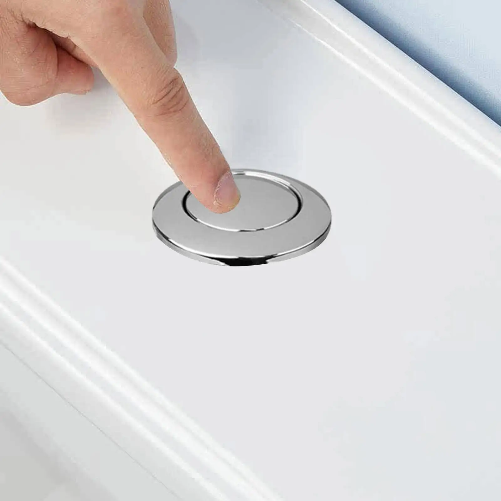 Toilet Push Button Toilet Tank Accessory Convenient Single Push for Restroom