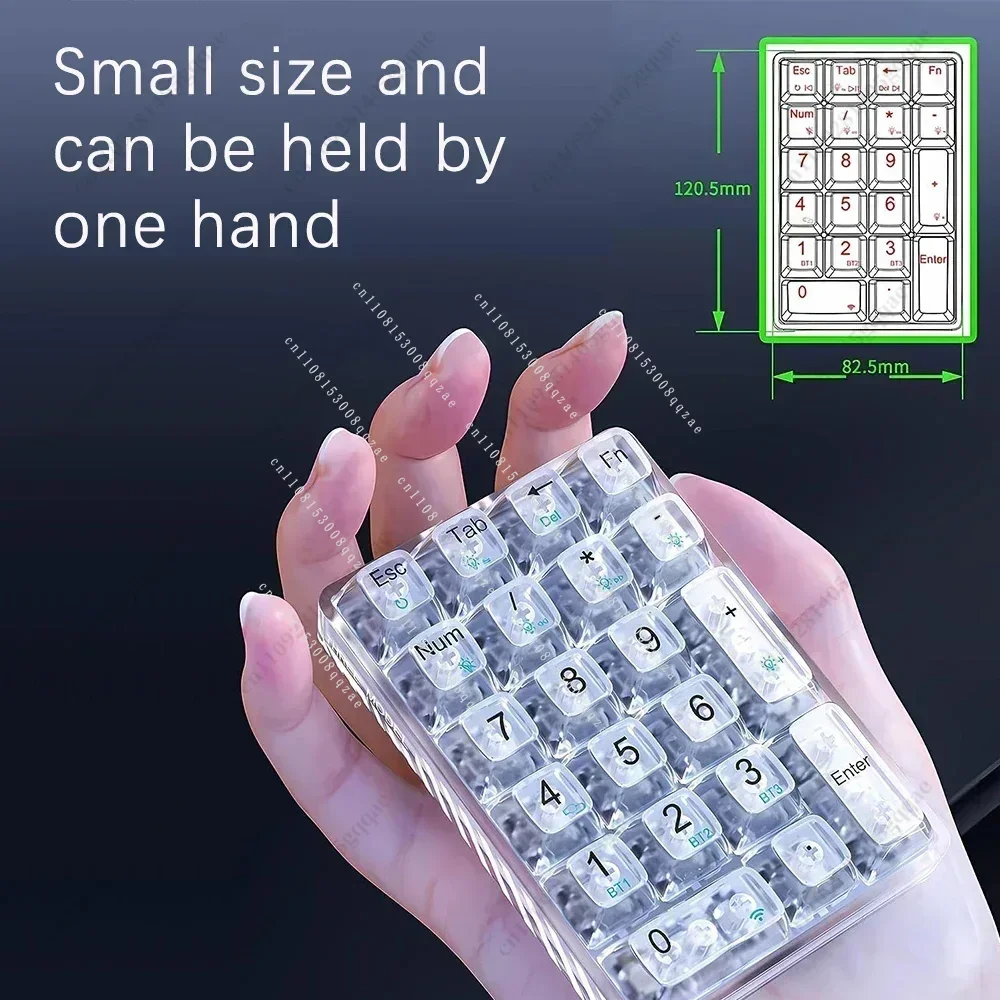 f21-transparent-shell-numpad-wireless-bluetooth-mechanical-keyboard-custom-tri-mode-penetration-switch-body-numeric-keypad
