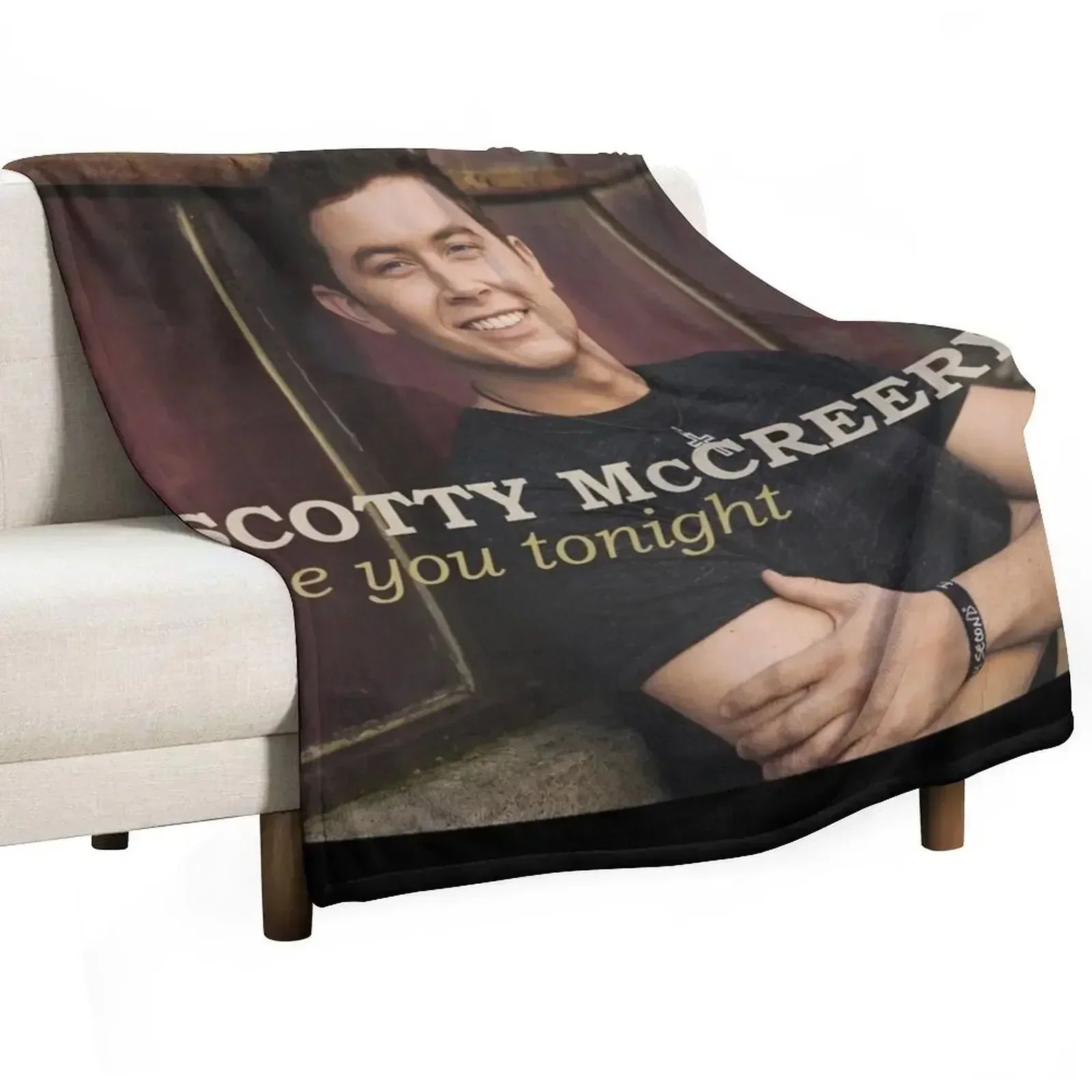 Scotty McCreery see you tonight deluxe version Throw Blanket bed plaid heavy to sleep Comforter Nap Blankets