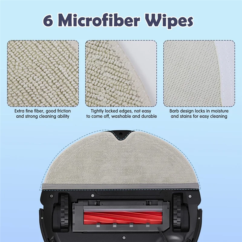 

Efficient-Accessories Kit Replacement Compatible For Roborock Q7+ / Q7 Max+ Robot Vacuum, Main Brush, Mop Cloth Pads,Vacuum Bags