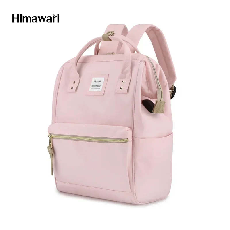 Waterproof Women Backpack15.6 Laptop USB Charging Port Large Travel Schoolbag Adjustable Shoulder Strap Zipper Pockets Bagpack