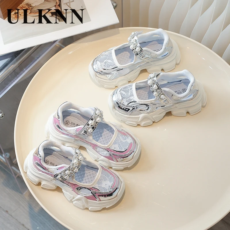 Baby Mesh Sandals For Students Comfortable Pink Shoes Girls Silver Lightweight Outdoor Sneakers Kids School Shoes Walking Shoes