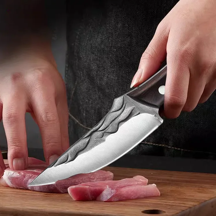Stainless Steel Boning Knives Handmade Forged Knife Fruit Slicing Knife Meat Cleaver Kitchen Knife Fish Knife Cooking Knife