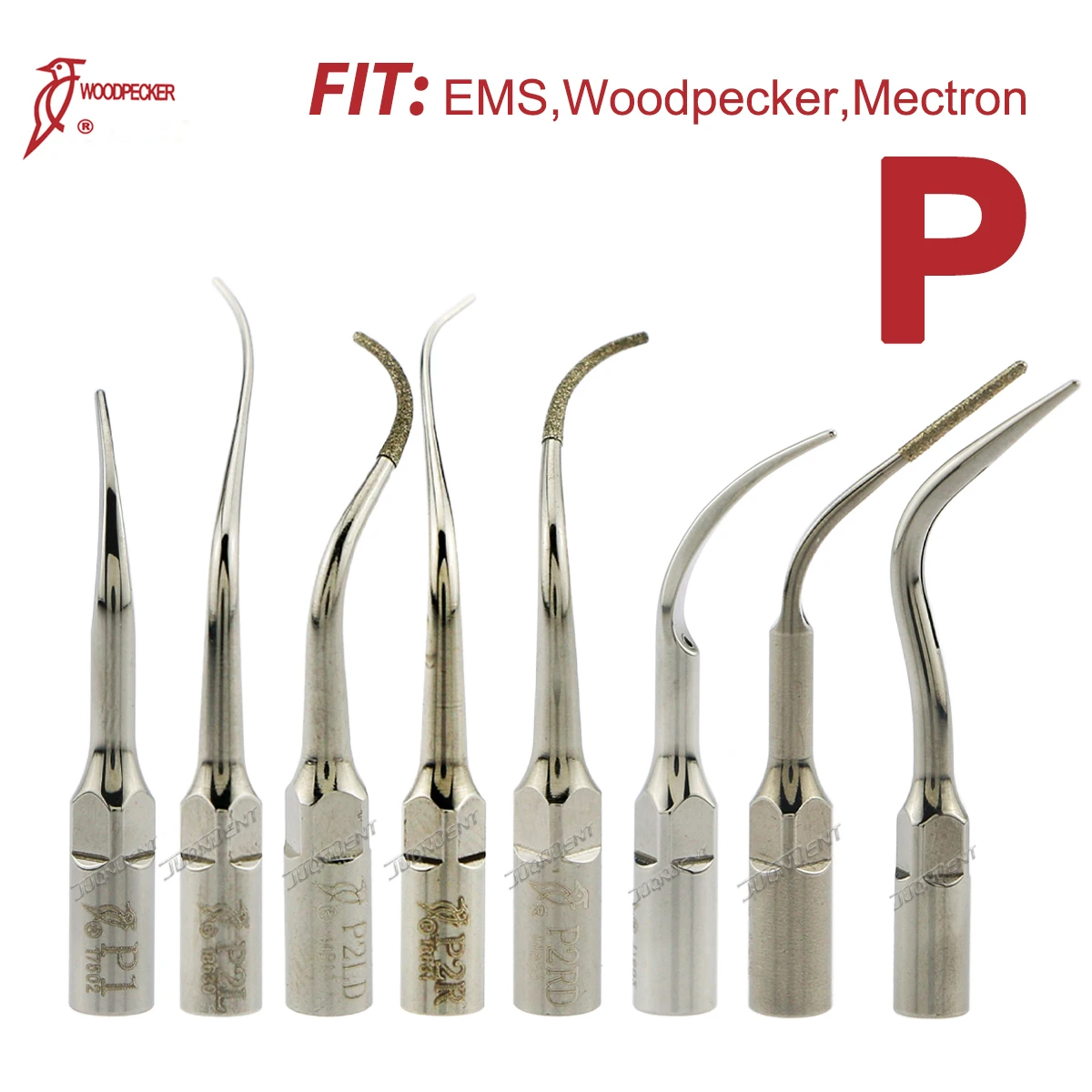 Woodpecker Dental Scaler Tips For Periodontics Scaling Tip Fit EMS Mectron Ultrasonic Piezo Scaler Handpiece P1 P2L P3 P4