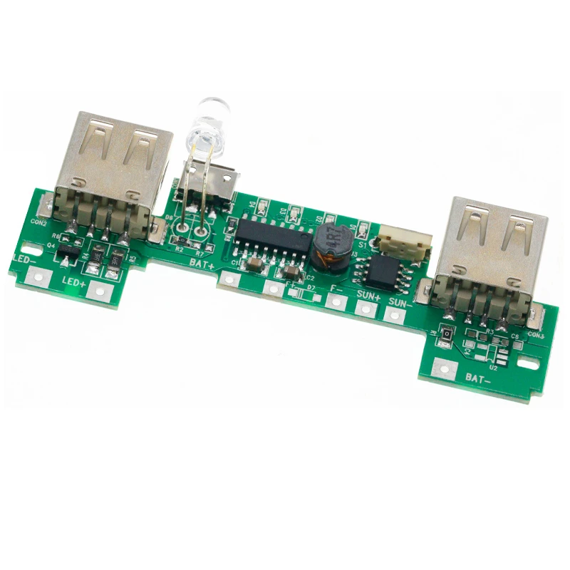 USB 5V 2A Mobile Power Bank Charger Module Lithium Li-ion 18650 Battery Charging Board LED Indicator New Version