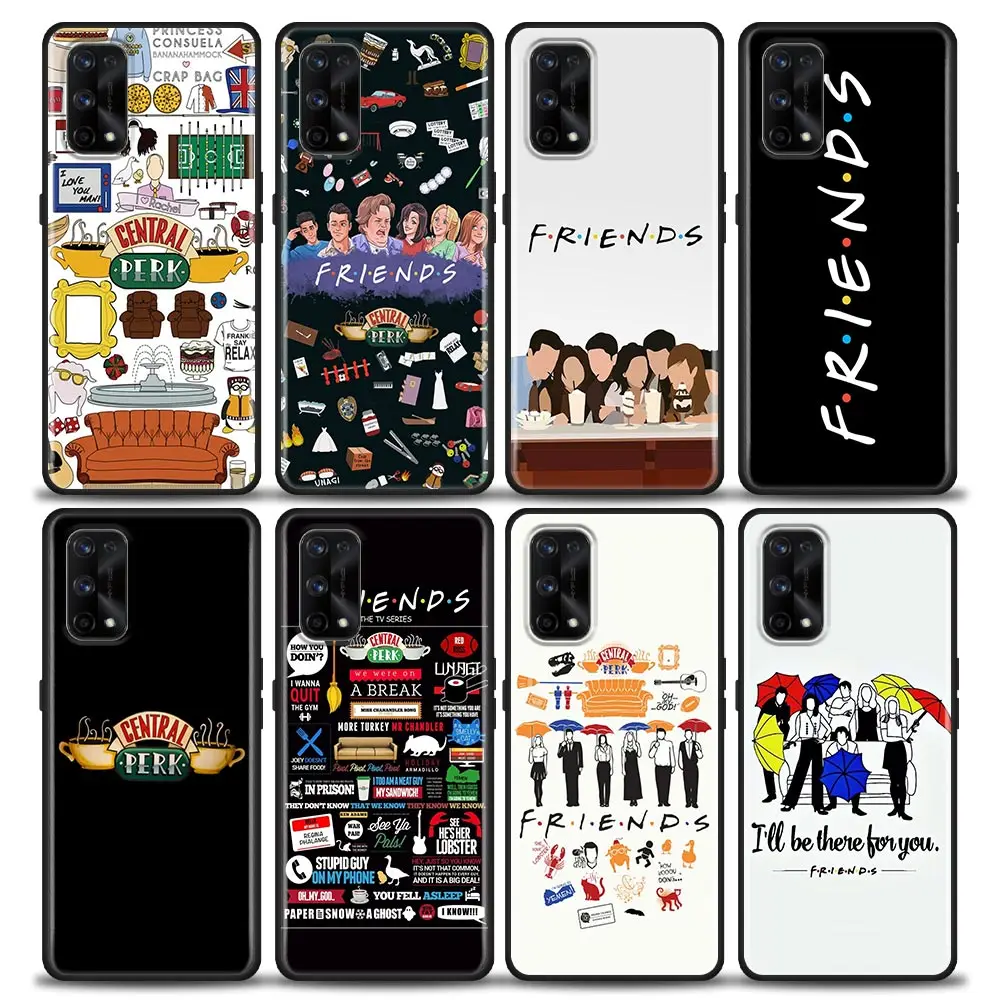 Friends TV Phone Case For Realme NARZO 50A 50I 50 60 60X 20 GT NEO 2 2T C55 C53 C35 C33 C31 C30 C21 C21Y PRO 5G Black Soft Cover