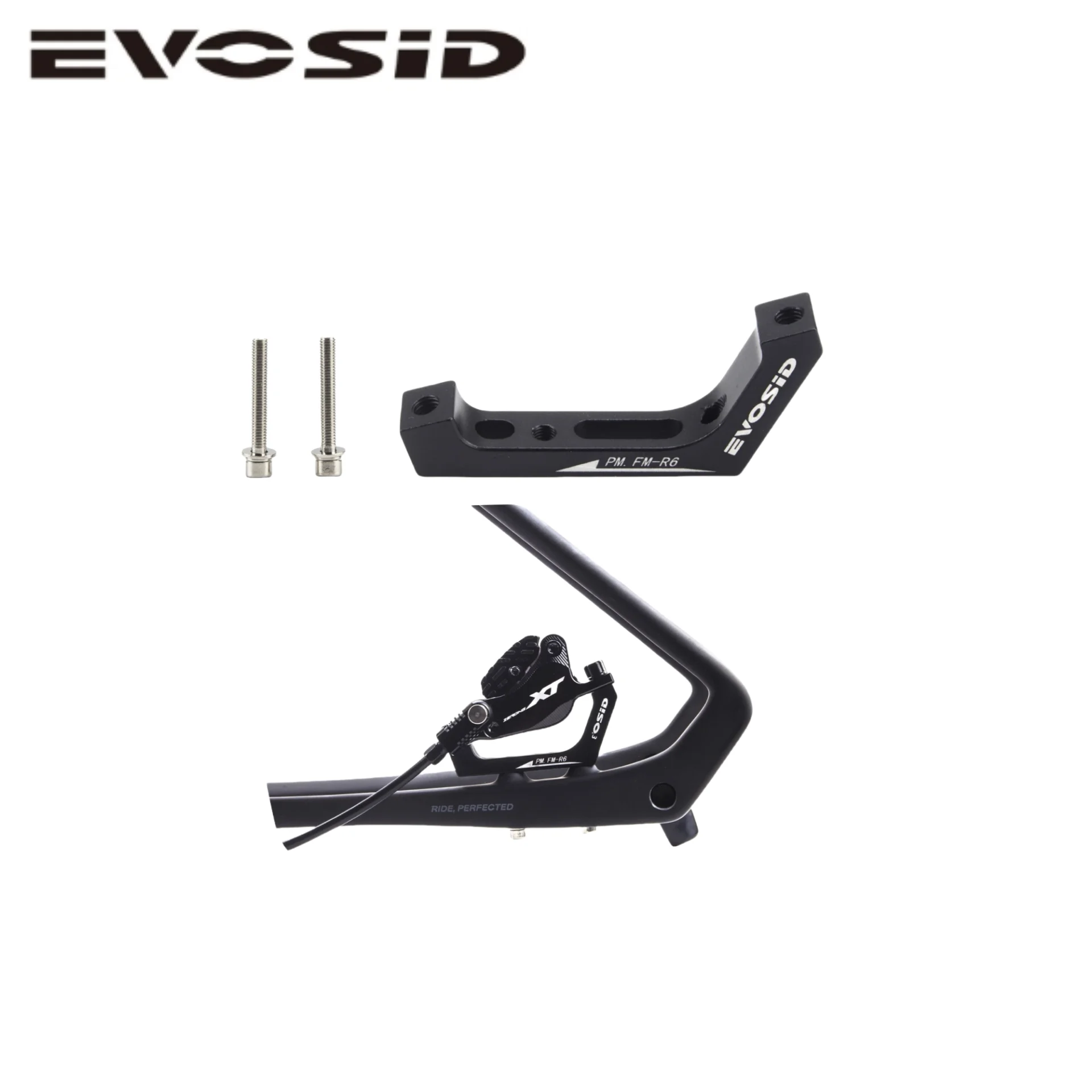EVOSID الطريق/الحصى محول الفرامل شقة إلى المباشر جبل 160 مللي متر خفيفة للغاية سبيكة الفرجار قوس لتحويل فرامل القرص ​