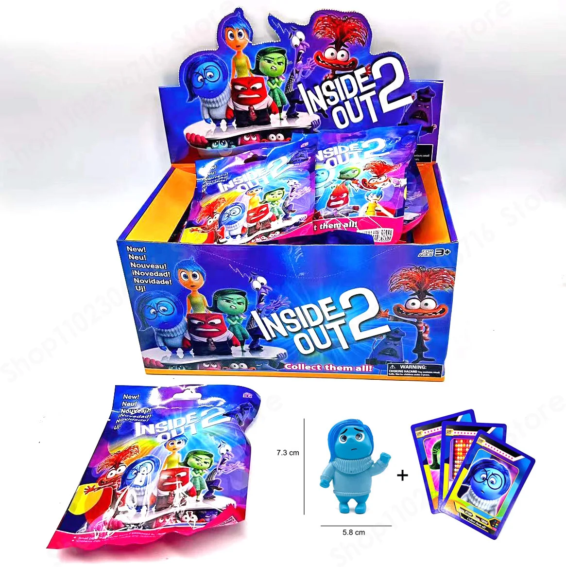 

24pcs/set Inside Out 2 Model Doll Random Box Cartoon Anime Figure Disney Accessories Mystery Box Children's Birthday Gifts Toys