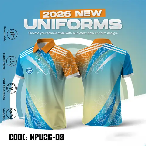 FREE CUSTOM 2026 NEW UNIFORMS POLO SHIRT FULL SUBLIMATION PRINT FREE LOGO TEXT BREATHABLE ELASTIC FAST ABSORPTION SMOOTH FABRIC