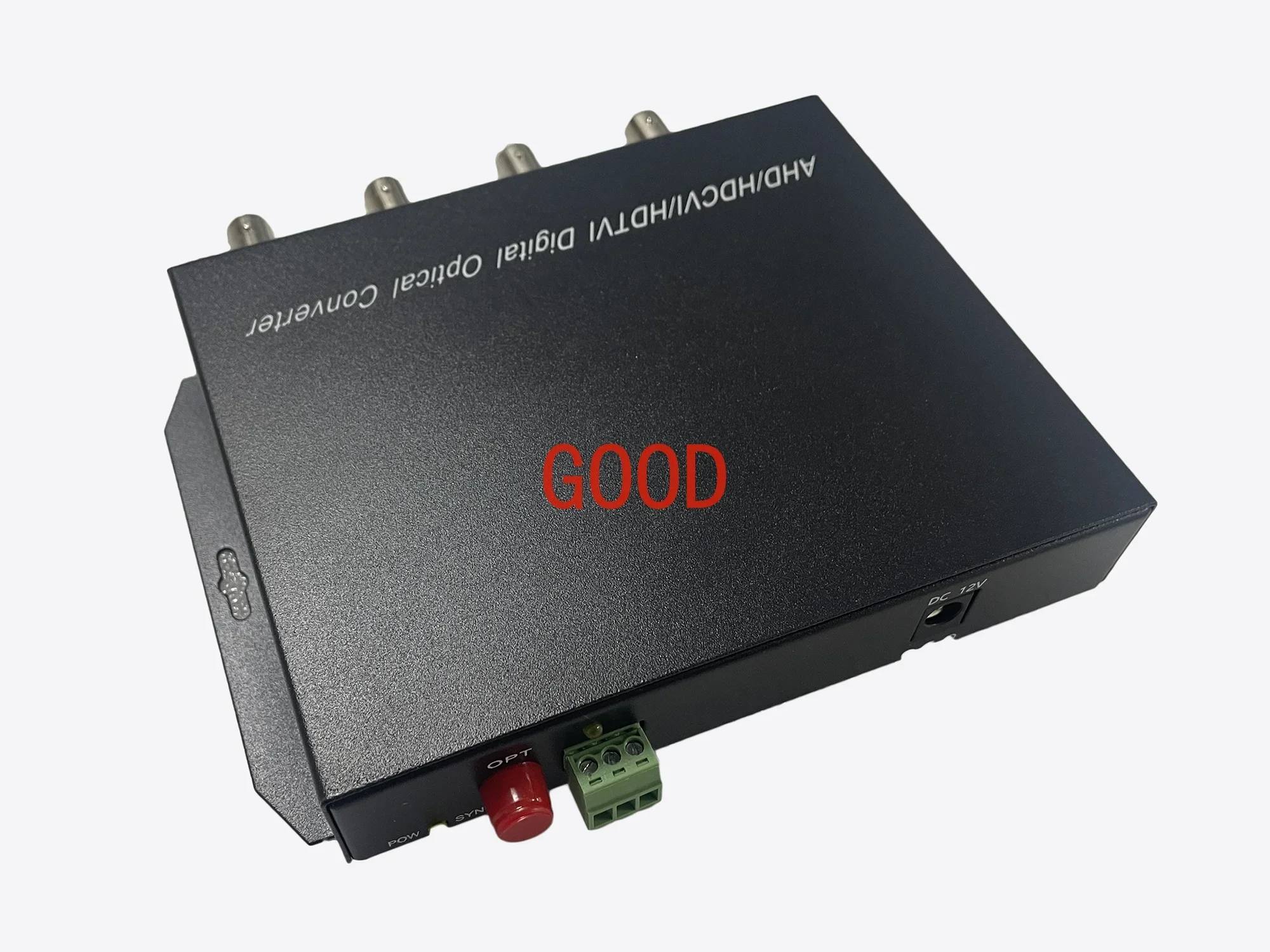 4 قنوات CVI/TVI/AHD HD 1080P 2 مليون بكسل فيديو 1 قناة RS485 بيانات BNC إلى محول بصري رقمي للفيديو من الألياف