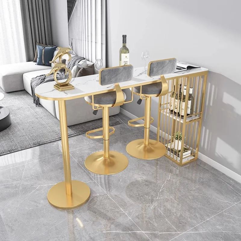 

custom.[ 11k People Collected] Nordic Marble Bar Table and Chairs Simple Living Room Home Light Luxury High Table Entryway Dinin