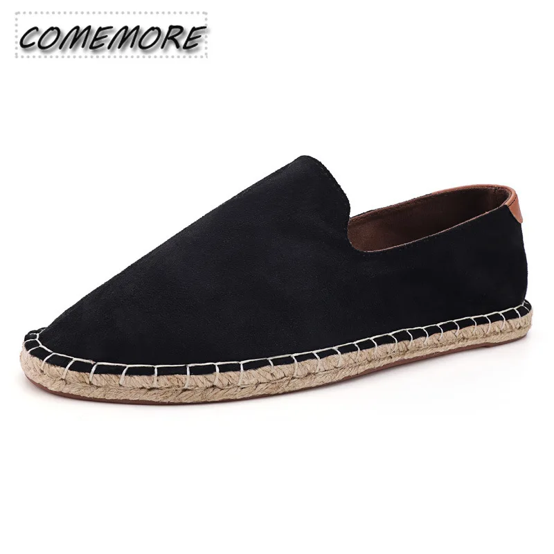 Espadrilles for Man 2024 Spring Autumn New Linen Men\'s Classic Casual Shoes Handmade Loafer Shoes Fashion Flats Big Size 46 47