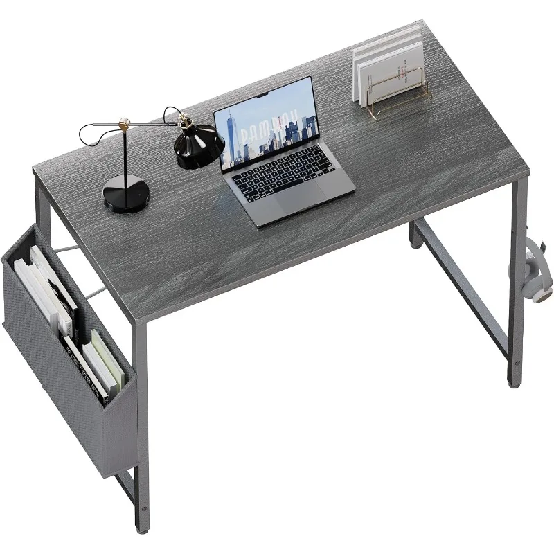 32 Inch Computer Desk for Small Spaces with Storage Bag, Home Office Work Desk with Headphone Hook, Small Office Desk Study