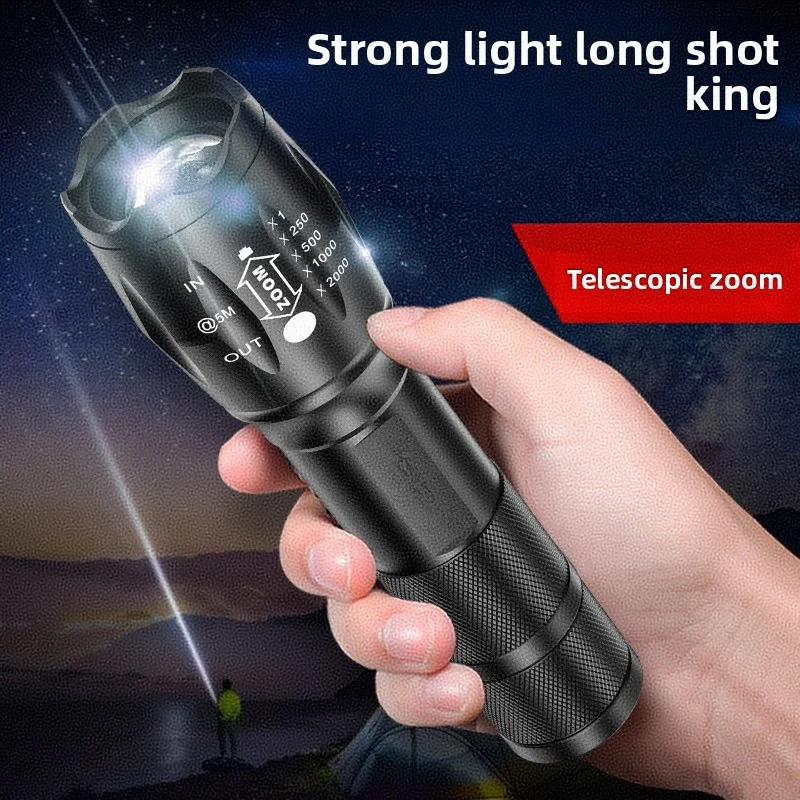 

Aluminum Alloy Flashlight - Rechargeable Zoomable LED with Long Battery Life for Outdoor