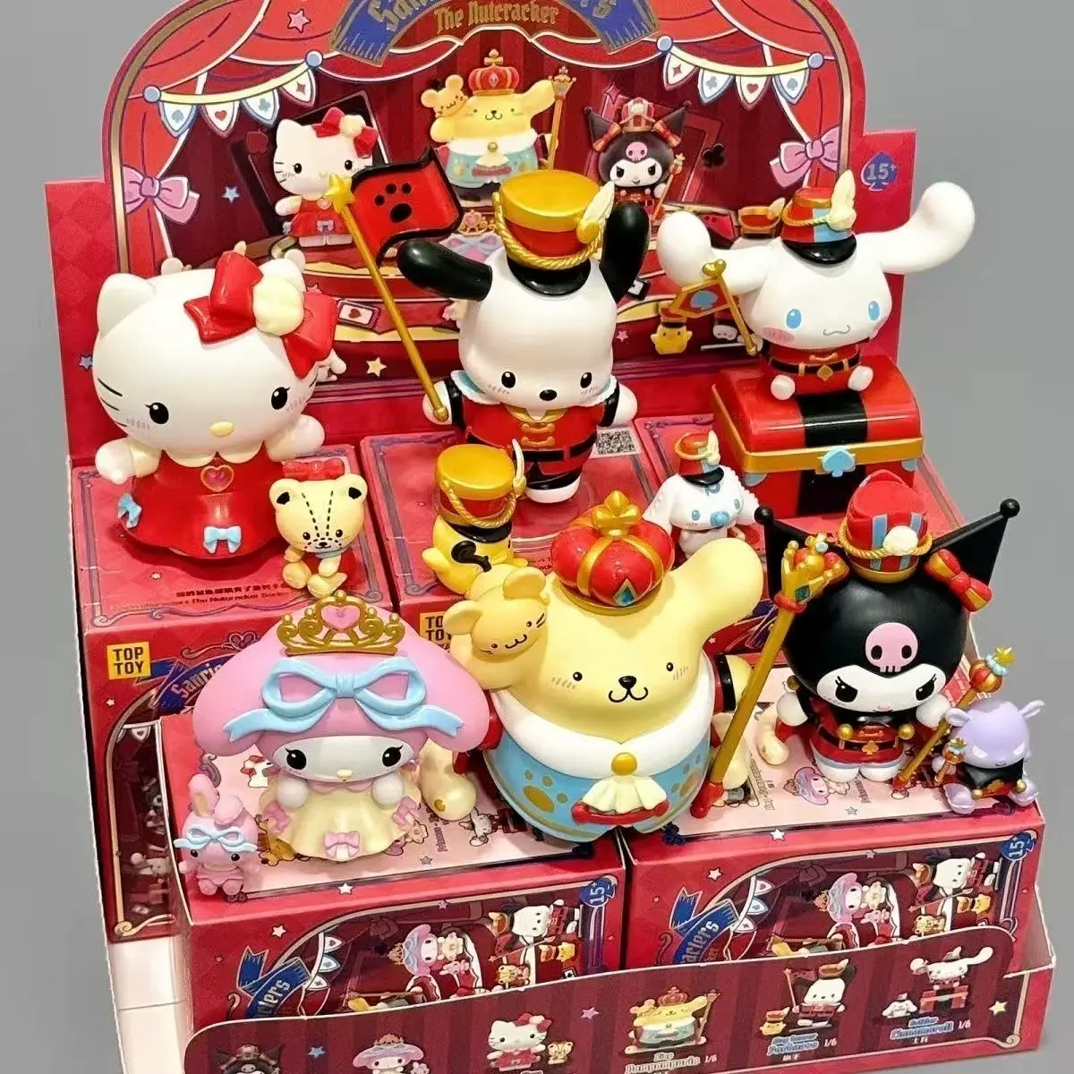 

Sanrio Щелкунчик слепая коробка Hello Kitty трендовая фигурка милая кукла игрушка настольные украшения детские подарки на день рождения и Рождество