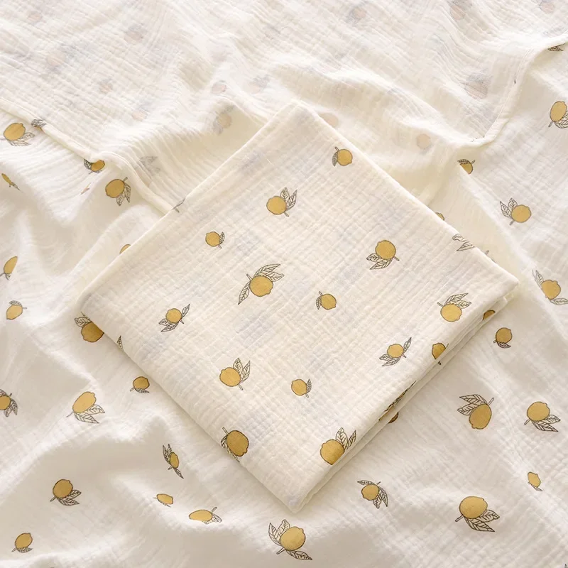 100X100cm Muslin Squares Baby Swaddle Blanket Newborn Diaper Bedding Cotton Stroller Blankets Cute Soft Print Baby Towel Wrap 