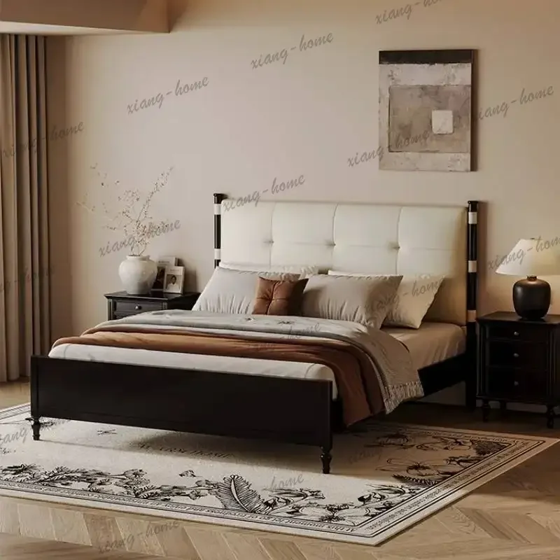 FG Couples Wardrobe Double Bed Decoration Frame Modern Headboards Double Bed Loft Single LuxuryCamas De Dormitorio Furniture Hom