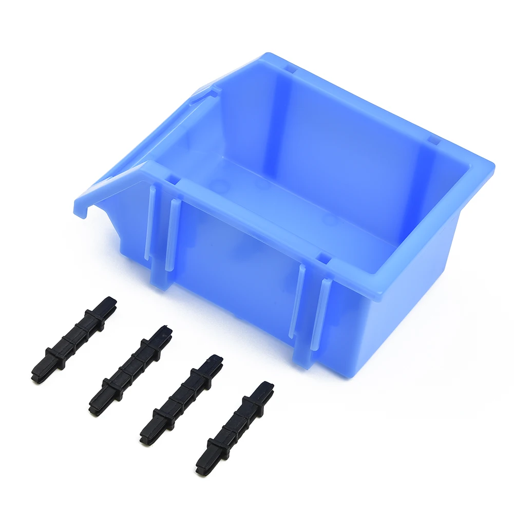 Tool Organiser Box Package Wall Mount Storage Bins Stackable Handles Hanging Stacking Baskets Blue Boxes Toy Parts Garage Rack