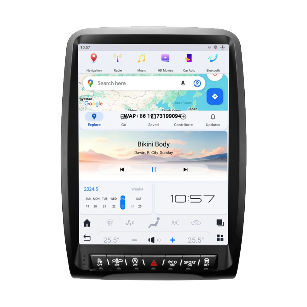 13.8'' for Dodge Durango 2014-2016 Navigation Touch Screen Radio Auto Stereo Wireless Carplay Car Multimedia Player Head Unit