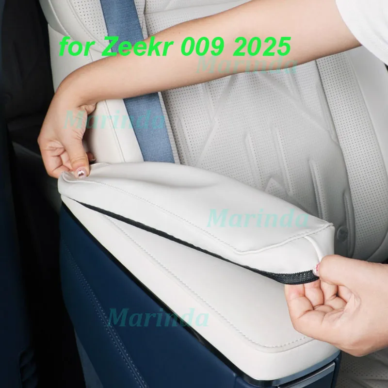 

for Zeekr 009 2025 Car Second Row Handrail Protective Leather Cover Rear Armrest Pad Protector Cover Interior Accessories