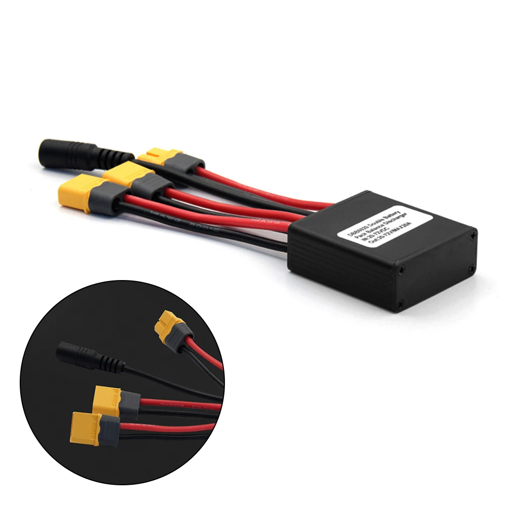 20A Dual Battery Connection Adapter for 12V 72V For Ebikes with Dual Charging Port and Intelligent Battery Management