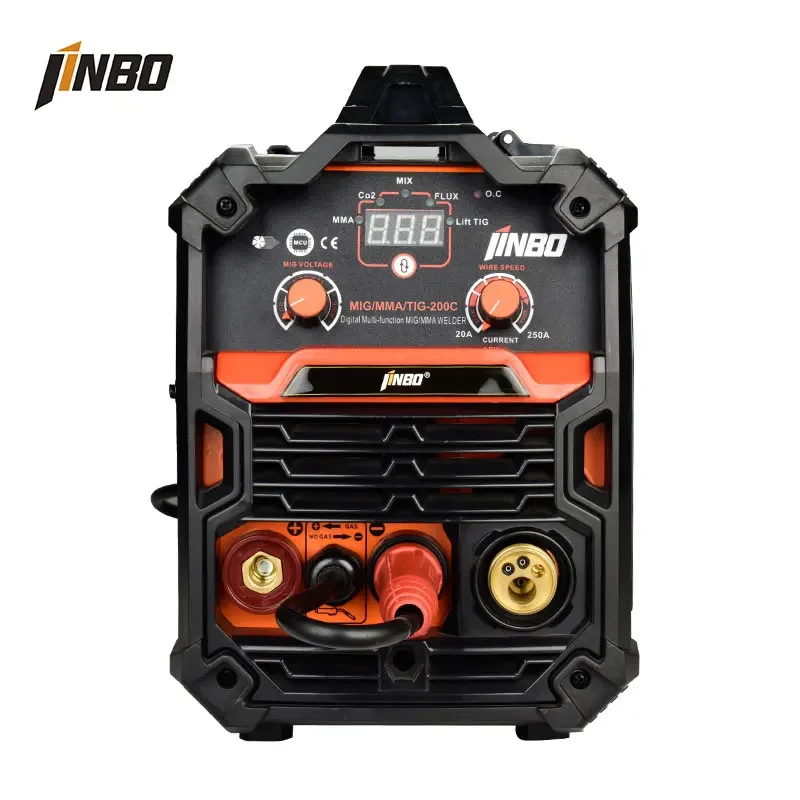 JINBO 110/220V 200amp Mig Gasless Welder No Gas Co2 Soldadora Mig Tig Arc Inverter Mig Welder Machine Equipment Manufacturer