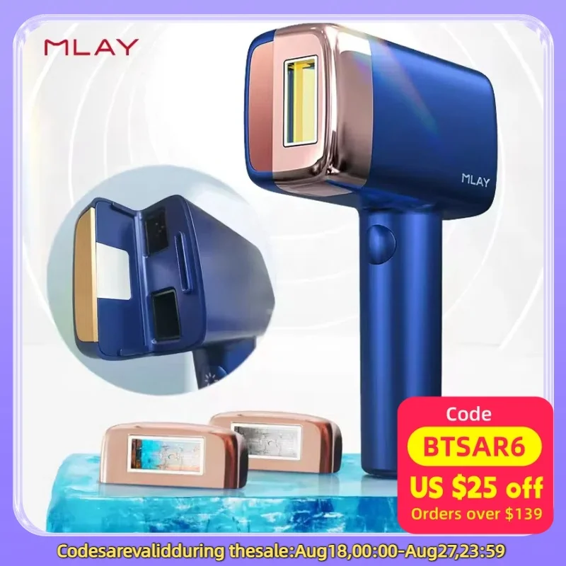 Mlay T14 آيس كول آلة إزالة الشعر بالليزر IPL آلة إزالة لنزع الشعر مع استبدال عدسة 0.5s محترف شَعْر دون ألم إزالة جهاز ليزر ازالة الشعر ليزر ملاي ليزر ipl جهاز ملاي ليزر للجسم