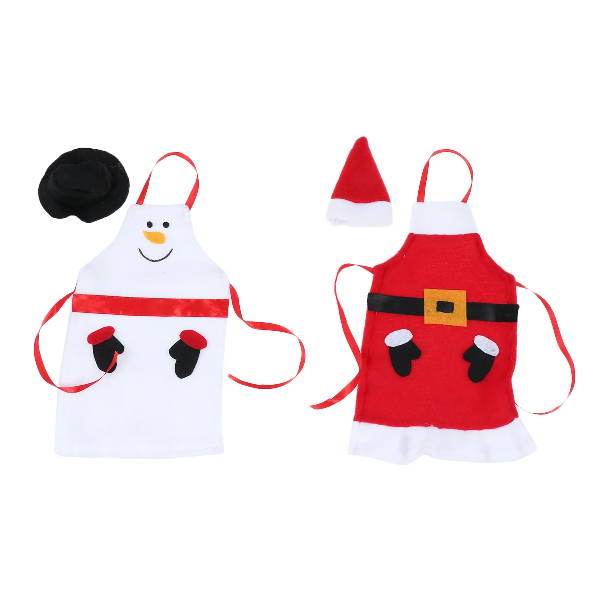 

2Pcs Red Wine Bottle Sleeve Christmas Nonwoven Party Decoration Table Festive Cover Wine Bottle Cover Party Tableware