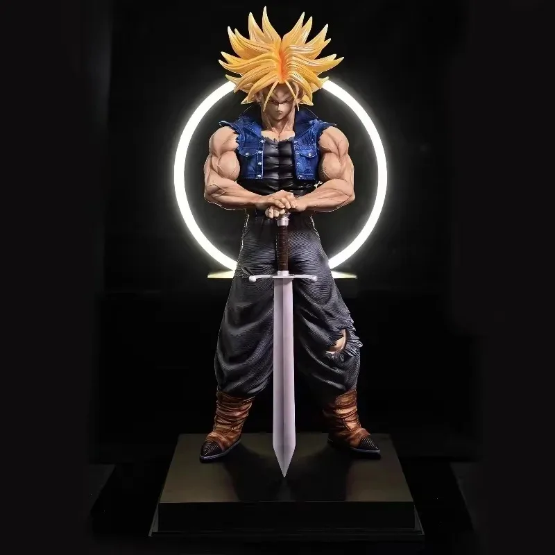 

53cm Super Saiyan Trunks Anime Figurine Large Size PVC Static Statue with Base Anime Model Toy