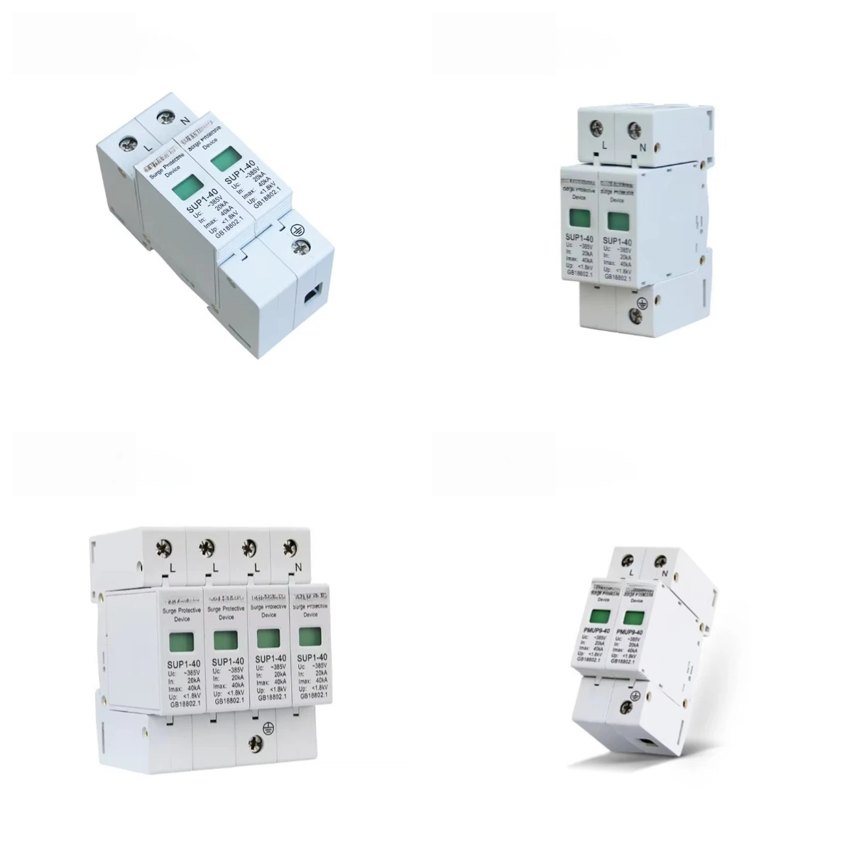 1000V 1200V 1500V T1 Type SPD 4P Solar Surge Arrester DC Surge Protective Device with high voltage protection