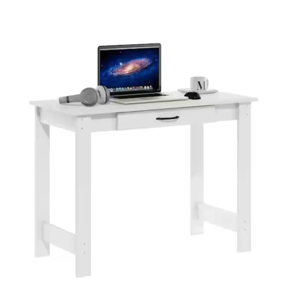 

39.2 in. Computer Desk with Drawer; The drawer provides storage spaces for pens, pencils, and other stationery.